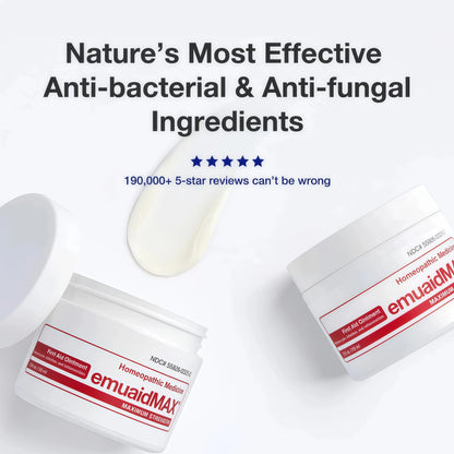 Emuaid EMUAIDMAX Ointment for Itchy Skin, Maximum Strength Treatment for Athlete's Foot, Psoriasis, Jock Itch, Rash, Eczema, Cold Sores, Blisters, and Yeast Infection 2oz